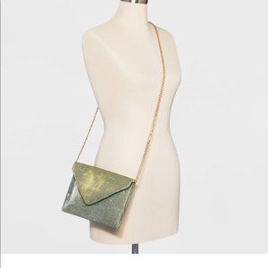 Women’s Glitter Envelope Clutch “A New Day” NWOT